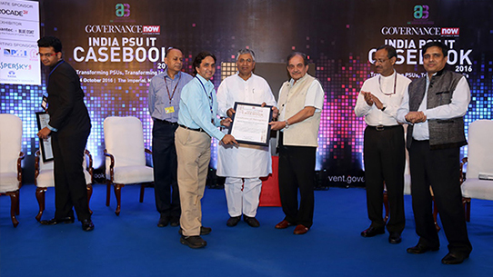 RailTel receives the Certificate of Recognition for implementing IT initiatives